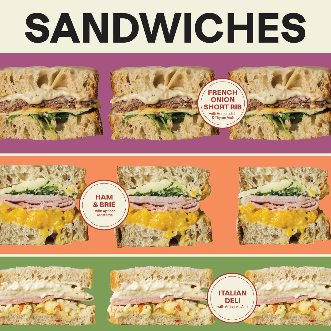 Five New Made-in-House Lunch Sandwiches